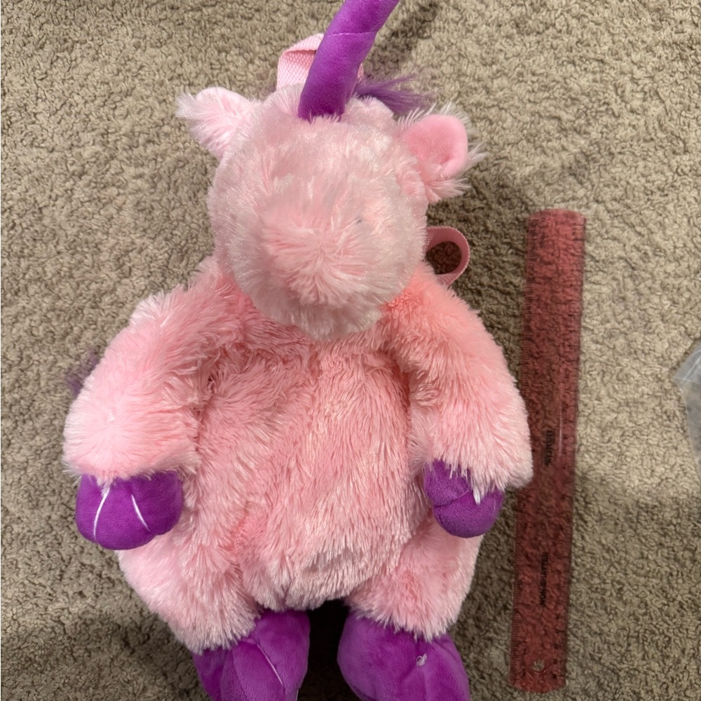 Pink and Purple Plush Unicorn Toy